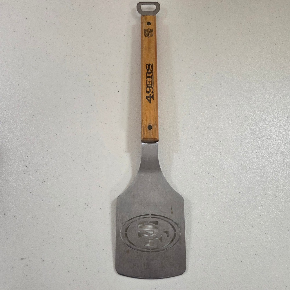 The Sportula NFL San Francisco 49ers‎ BBQ Spatula Wood Handle Bottle Opener SF